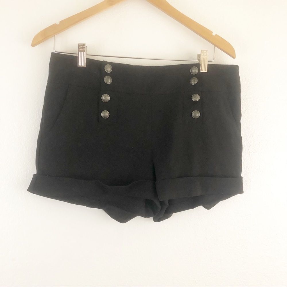 Forever 21 sailor style Black Shorts L
